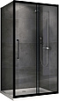 Детальная картинка товара «душевой уголок abber schwarzer diamant ag30140bh-s50b 140x50 см универсальный, профиль черный, стекло прозрачное»