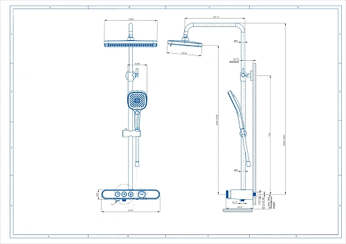 Душевая система ARROW AMG13SH855A, 320x210 мм с термостатом, хром Душевая система ARROW AMG13SH855A, 320x210 мм с термостатом, хром