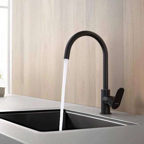 Смеситель для кухни Aquatek ОБЕРОН AQ1282MB Черный матовый Смеситель для кухни Aquatek ОБЕРОН AQ1282MB Черный матовый