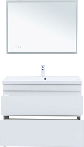 Тумба под раковину Aquanet Нота New 100 00344150 белый глянец Тумба под раковину Aquanet Нота New 100 00344150 белый глянец