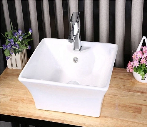 Раковина CeramaLux 9108 накладная, белый Раковина CeramaLux 9108 накладная, белый