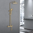 Душевая система Vincea Desire VSFS-1D0TBG термостатическая, брашированное золото Душевая система Vincea Desire VSFS-1D0TBG термостатическая, брашированное золото