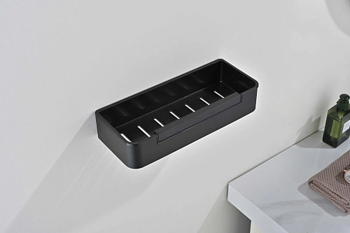 Полка Aquatek AQ4966MB черный матовый Полка Aquatek AQ4966MB черный матовый