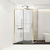 Картинка анонса товара «душевой уголок vincea slim soft vsr-1ss8011clg, 1100x800, брашированное золото, стекло прозрачное»