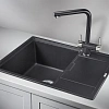 Кухонная мойка Granula 6503, ЧЁРНЫЙ, кварц 650х500 Кухонная мойка Granula 6503, ЧЁРНЫЙ, кварц 650х500