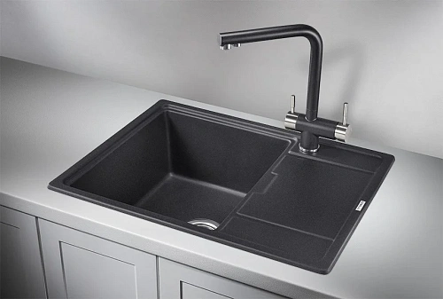 Кухонная мойка Granula 6503, ЧЁРНЫЙ, кварц 650х500 Кухонная мойка Granula 6503, ЧЁРНЫЙ, кварц 650х500