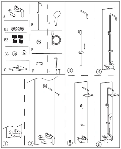 Душевая система Aquanet Passion S3 AF300-72-S-B Душевая система Aquanet Passion S3 AF300-72-S-B