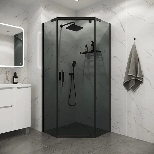 Душевой уголок Niagara Eco NG-1010-14DT (100x100x190) трапеция, распаш, профиль черный, стекло тонированное (4мм) Душевой уголок Niagara Eco NG-1010-14DT (100x100x190) трапеция, распаш, профиль черный, стекло тонированное (4мм)