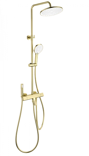 Душевая система Wonzon & Woghand с термостатом, брашированное золото (WW-B3094-BG) Душевая система Wonzon & Woghand с термостатом, брашированное золото (WW-B3094-BG)