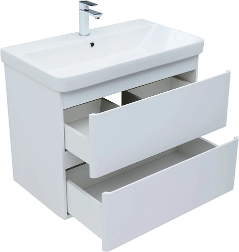 Тумба под раковину Aquanet Эмбер 80 белый матовый 00330467 напольная/подвесная Тумба под раковину Aquanet Эмбер 80 белый матовый 00330467 напольная/подвесная