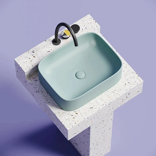 Раковина Ceramica Nova ELEMENT CN6052MLG Зеленый матовый накладная Раковина Ceramica Nova ELEMENT CN6052MLG Зеленый матовый накладная