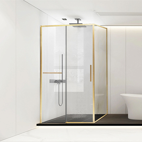 Душевой уголок Vincea Slim Soft VSR-1SS9015CLG 1500x900 брашированное золото стекло прозрачное Душевой уголок Vincea Slim Soft VSR-1SS9015CLG 1500x900 брашированное золото стекло прозрачное