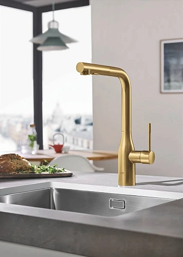 Смеситель для кухни GROHE Essence New, L-излив, холодный рассвет матовый (30270GN0) Смеситель для кухни GROHE Essence New, L-излив, холодный рассвет матовый (30270GN0)