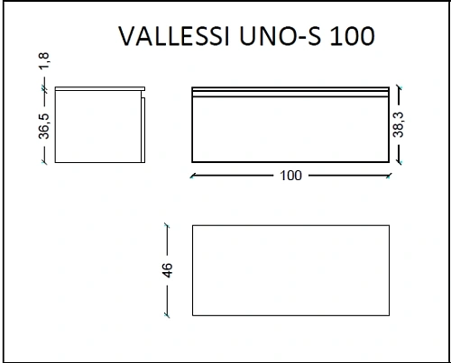 Тумба под раковину Armadi Art FLAT 100см АНТРАЦИТ глянец VALLESSI UNO-S 897-100-A glossy Тумба под раковину Armadi Art FLAT 100см АНТРАЦИТ глянец VALLESSI UNO-S 897-100-A glossy
