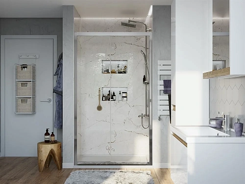 Душевая дверь STWORKI Стокгольм 160 см профиль хром глянец 451473 Душевая дверь STWORKI Стокгольм 160 см профиль хром глянец 451473