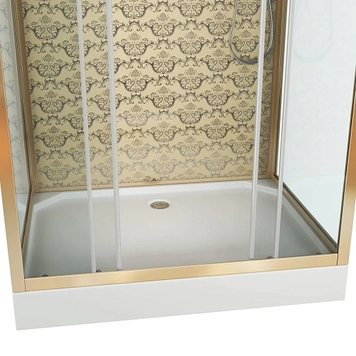 Душевая кабина Niagara Luxe NG-7772QG (1200x900х2100) низкий поддон стенки золото Душевая кабина Niagara Luxe NG-7772QG (1200x900х2100) низкий поддон стенки золото