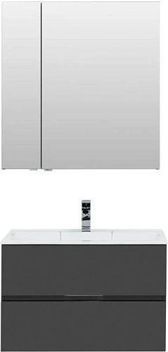 Комплект мебели Aquanet Алвита 80 серый антрацит 00241387 Комплект мебели Aquanet Алвита 80 серый антрацит 00241387