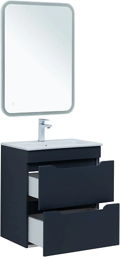 Тумба под раковину Aquanet Практика 60 маренго 2 ящика 00330458 напольная/подвесная Тумба под раковину Aquanet Практика 60 маренго 2 ящика 00330458 напольная/подвесная