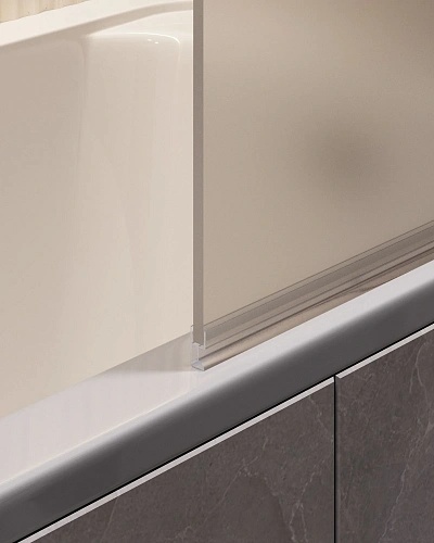 Шторка на ванну Timo TC-70/03F-8 в узком профиле черный 1400x700, стекло матовое 8 мм Шторка на ванну Timo TC-70/03F-8 в узком профиле черный 1400x700, стекло матовое 8 мм