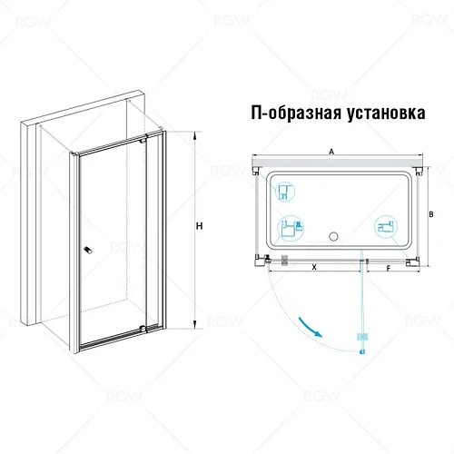 Душевой уголок RGW PA-44 Passage 04084497-51 Душевой уголок RGW PA-44 Passage 04084497-51