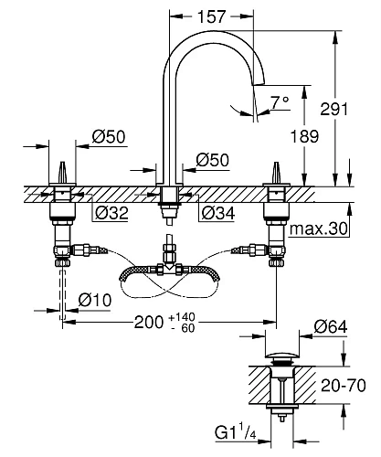 Смеситель для раковины GROHE Atrio Icon 3D на 3 отверстия, нержавеющая сталь (20609SD0) Смеситель для раковины GROHE Atrio Icon 3D на 3 отверстия, нержавеющая сталь (20609SD0)