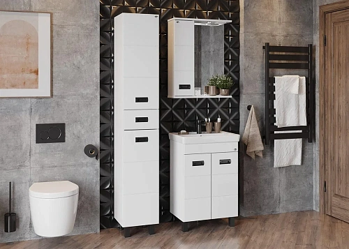 Зеркальный шкаф Onika БАЛТИКА Black 58.01 левый 205848 Зеркальный шкаф Onika БАЛТИКА Black 58.01 левый 205848