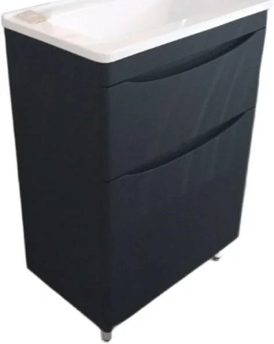 Тумба под раковину Style Line Бергамо мини 60люкс PLUS черный СС-00002308 Тумба под раковину Style Line Бергамо мини 60люкс PLUS черный СС-00002308