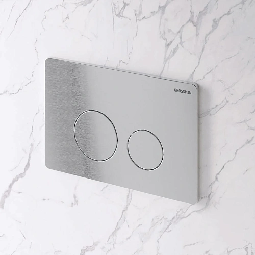 Клавиша смыва GROSSMAN Style 700.K31.05.12M.12M хром сатиновый Клавиша смыва GROSSMAN Style 700.K31.05.12M.12M хром сатиновый