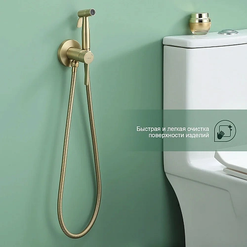 Гигиенический душ Splenka S221.52.03 встраиваемый, золотой сатин Гигиенический душ Splenka S221.52.03 встраиваемый, золотой сатин