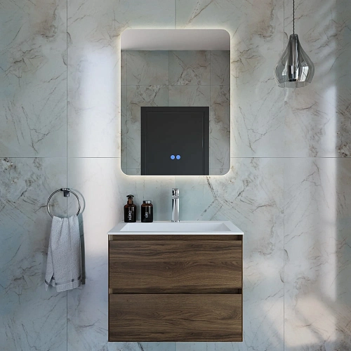 Тумба под раковину Vincea Luka 600 VMC-2L600CO подвесная, С.Oak Тумба под раковину Vincea Luka 600 VMC-2L600CO подвесная, С.Oak