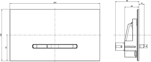 Клавиша смыва Villeroy & Boch ViConnect 922169N5 (9221 69 N5) белый матовый Клавиша смыва Villeroy & Boch ViConnect 922169N5 (9221 69 N5) белый матовый