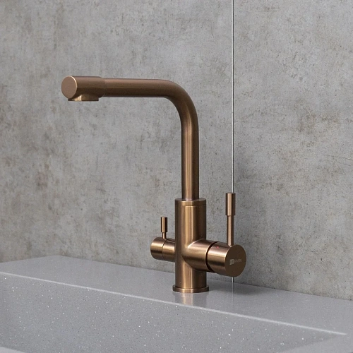 Смеситель для кухни Lemark Expert LM5061RGN с подключением к фильтру, розовое золото Смеситель для кухни Lemark Expert LM5061RGN с подключением к фильтру, розовое золото