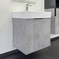 Тумба с раковиной Comforty Асти-60П 00-00019191 подвесная бетон светлый раковина CF3WL032 Тумба с раковиной Comforty Асти-60П 00-00019191 подвесная бетон светлый раковина CF3WL032