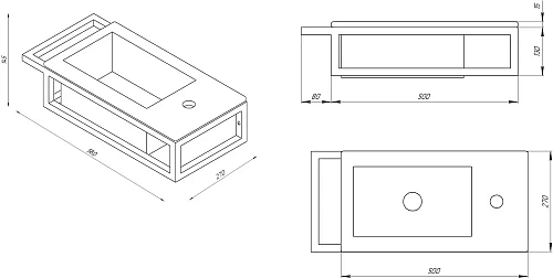Мебель для ванной STWORKI Нюборг 50 483883 Мебель для ванной STWORKI Нюборг 50 483883