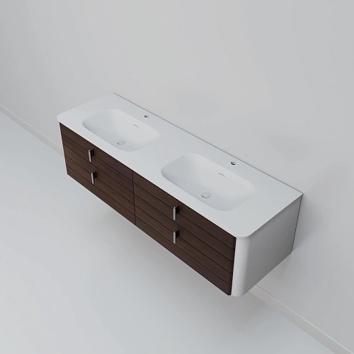 Тумба с раковиной ArtDecco Gabriella 150 AGB15W24D100 черный орех Тумба с раковиной ArtDecco Gabriella 150 AGB15W24D100 черный орех