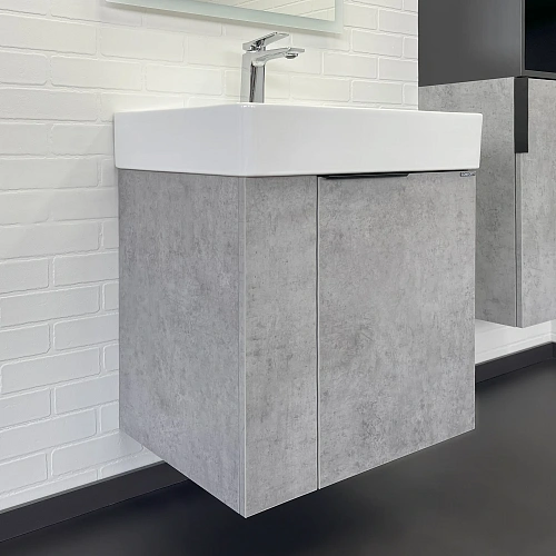 Тумба с раковиной Comforty Асти-60П 00-00019191 подвесная бетон светлый раковина CF3WL032 Тумба с раковиной Comforty Асти-60П 00-00019191 подвесная бетон светлый раковина CF3WL032