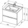 Тумба под раковину Aquanet Алвита New 60 2 ящика, дуб веллингтон табак 00334184 подвесная Тумба под раковину Aquanet Алвита New 60 2 ящика, дуб веллингтон табак 00334184 подвесная