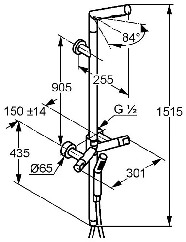 Душевая система Kludi New Waves 577600530 Душевая система Kludi New Waves 577600530