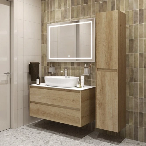 Тумба со столешницей и раковиной BelBagno KRAFT 100 kraft100rnn-kepbo-1346-set подвесная KRAFT100RNN-KEPBO-1346-SET Тумба со столешницей и раковиной BelBagno KRAFT 100 kraft100rnn-kepbo-1346-set подвесная KRAFT100RNN-KEPBO-1346-SET