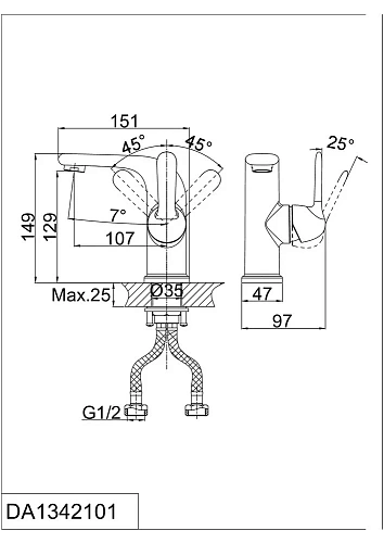 Комплект смесителей D&K DA1340003SET (DA1342101,DA1343201) Комплект смесителей D&K DA1340003SET (DA1342101,DA1343201)