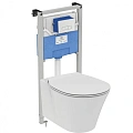 Комплект 4 в 1 Ideal Standard R031001 с подвесным унитазом CONNECT AIR AquaBlade E005401, сиденьем C Комплект 4 в 1 Ideal Standard R031001 с подвесным унитазом CONNECT AIR AquaBlade E005401, сиденьем C