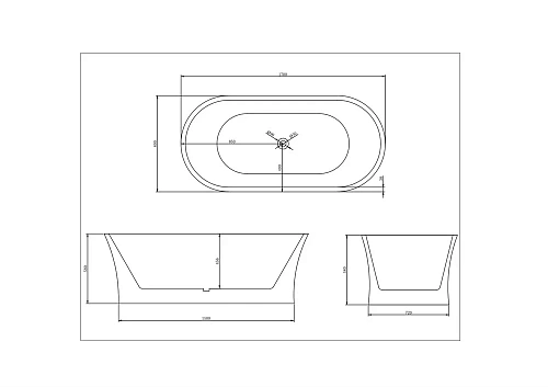 Ванна отдельностоящая NTBagno Brent NT13 170x80 см Ванна отдельностоящая NTBagno Brent NT13 170x80 см
