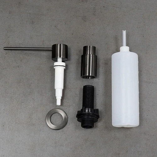 дозатор жидкого мыла Lemark Expert LM8203GMN, врезной, графит дозатор жидкого мыла Lemark Expert LM8203GMN, врезной, графит