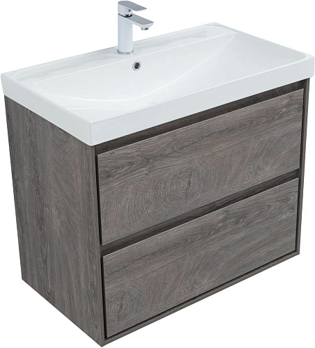 Тумба под раковину Aquanet Милан 80 дуб рошелье 00336374 подвесная Тумба под раковину Aquanet Милан 80 дуб рошелье 00336374 подвесная