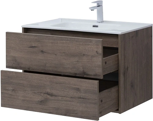 Тумба под раковину Aquanet Lino 80 (Flat) дуб веллингтон 00287543 Тумба под раковину Aquanet Lino 80 (Flat) дуб веллингтон 00287543