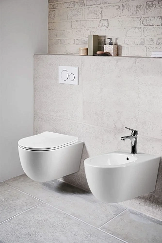 Унитаз подвесной Vincea Evo VT1-34S белый, ультратонкое сиденье soft-close Унитаз подвесной Vincea Evo VT1-34S белый, ультратонкое сиденье soft-close