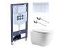 Комплект унитаза Aquatek SET КЛАССИК cm-INS23-009 4в1 с инсталляцией, клавишей смыва и сиденьем микролифт