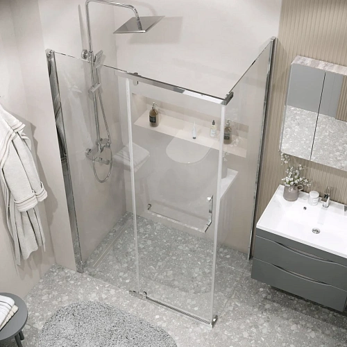 Душевой уголок GROSSMAN Pragma 100.K33.03.100.10.00-200.K33.03.80.10.00 (100х80х195) распашная,хром,стекло прозрачное Душевой уголок GROSSMAN Pragma 100.K33.03.100.10.00-200.K33.03.80.10.00 (100х80х195) распашная,хром,стекло прозрачное