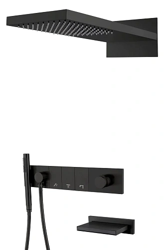 Душевая система Boheme ZODIAC Black встраиваемая 132-2-B Душевая система Boheme ZODIAC Black встраиваемая 132-2-B