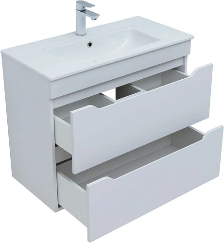 Тумба под раковину Aquanet Практика 80 белый матовый 00330459 напольная/подвесная Тумба под раковину Aquanet Практика 80 белый матовый 00330459 напольная/подвесная